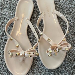 Nude Jelly studded Sandals